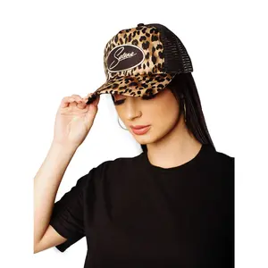 Selena Leopard Cap with Black Patch