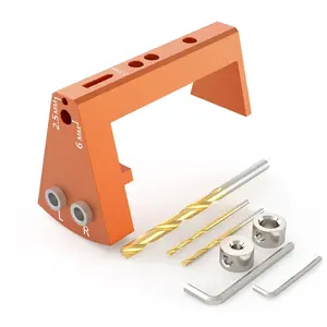 Undermount Drawer Drilling Guide - Durable  Drill Angle Guide w/Steel Inserts - Drill Guide Jig for Blum Tandem & Drawer Slide - Ideal Woodworking Tools Includes Drill Bits, Collars &