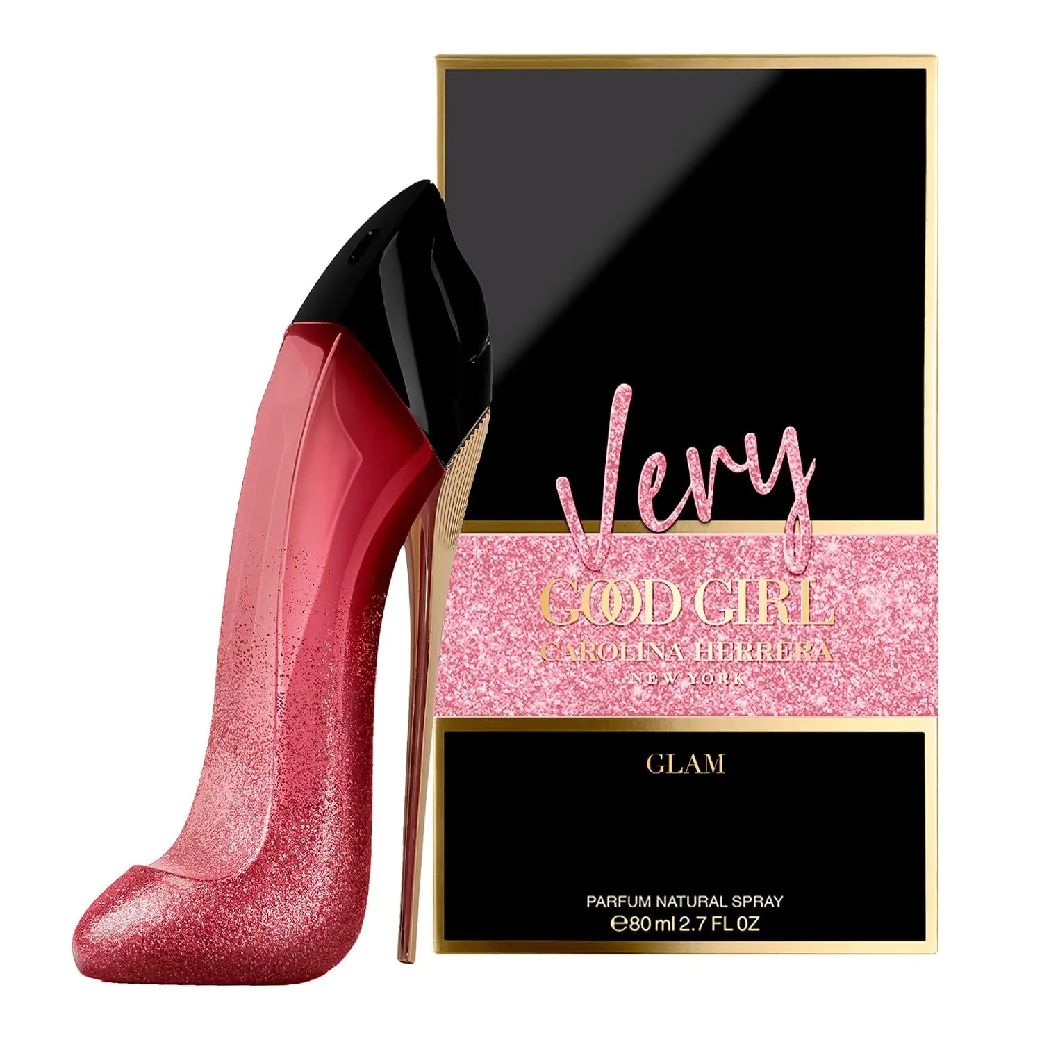 Carolina Herrera Very Good Girl Glam Eau de Parfum for Women, Red Stiletto Bottle, 2.7 fl oz / 80 mL