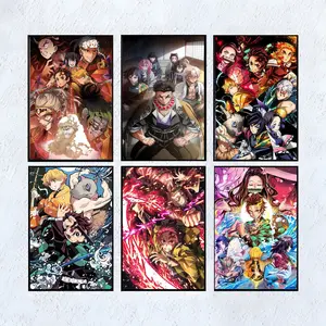 Demon Slayer Kimetsu no Yaiba Entertainment District Poster Anime Manga Wall Art Prints for BedroomOffice Home Room Live room Decor.
