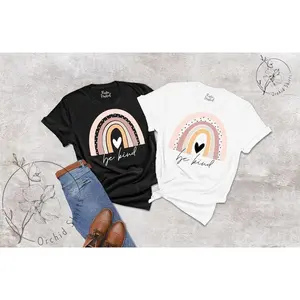 Be Kind Shirt, Rainbow Shirt, Graphic Tees, Be Kind Tshirt,Bee Kind Shirt, T Shirt Women Be Kind,Rainbow Tshirt
