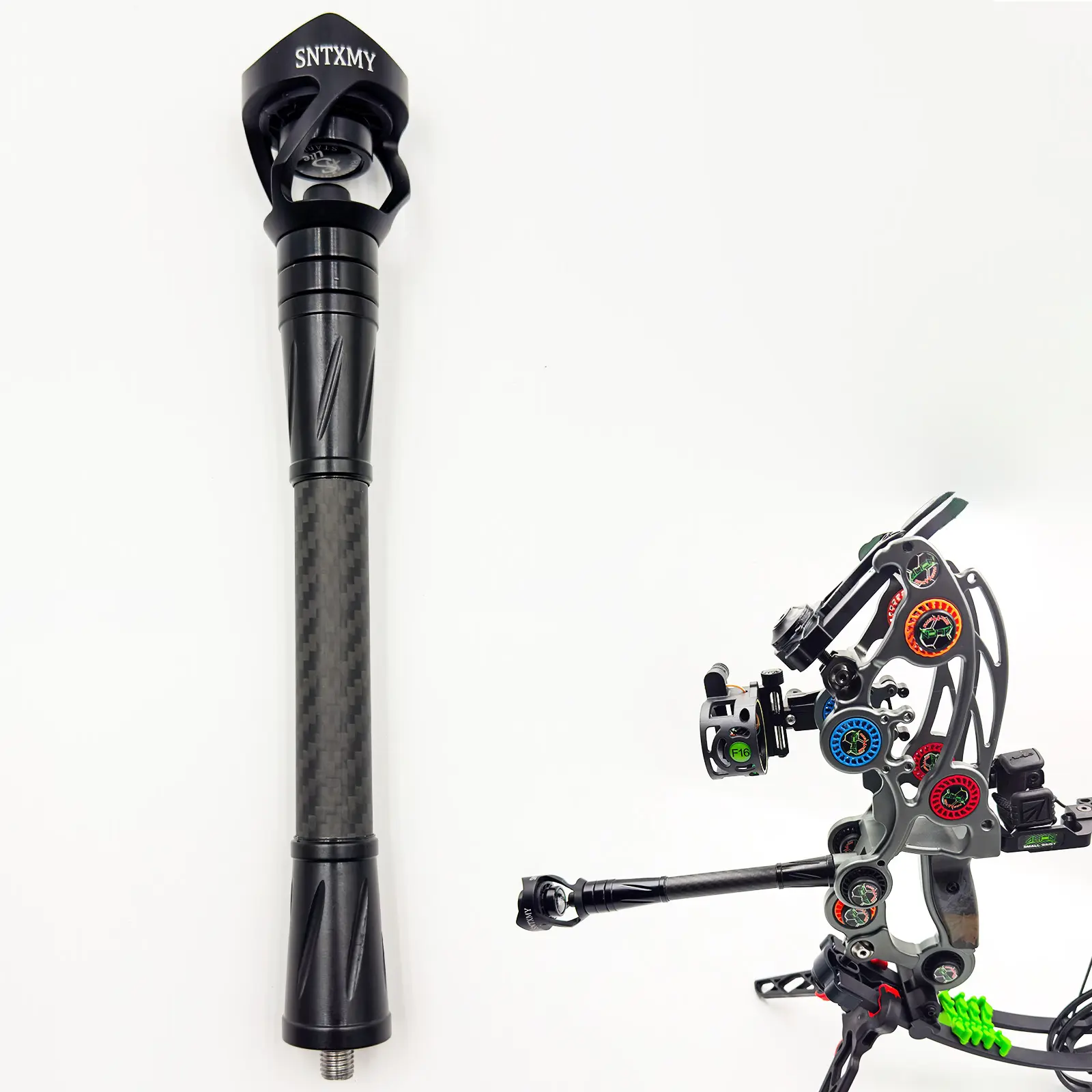 Adjustable Carbon Fiber Bow Stabilizer | Vibration Reduction Balance Boost for Compound Bow Hunting & Target Archery