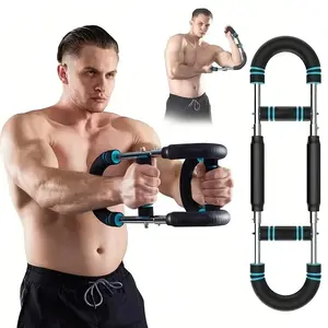 U-shaped stretching arm strength device, arm trainer, adjustable indoor exercise, fitness pull device, three-hole household