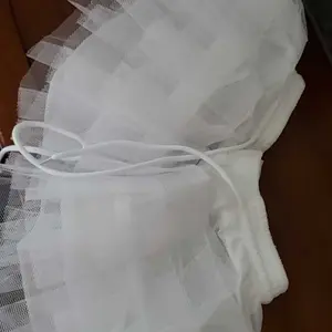 Tutu Kids 3D Bustle Children White Petticoat Wedding Guest Crinoline Underskirt Length 22cm 35cm 45cm Skirts for Girl 1-14Y