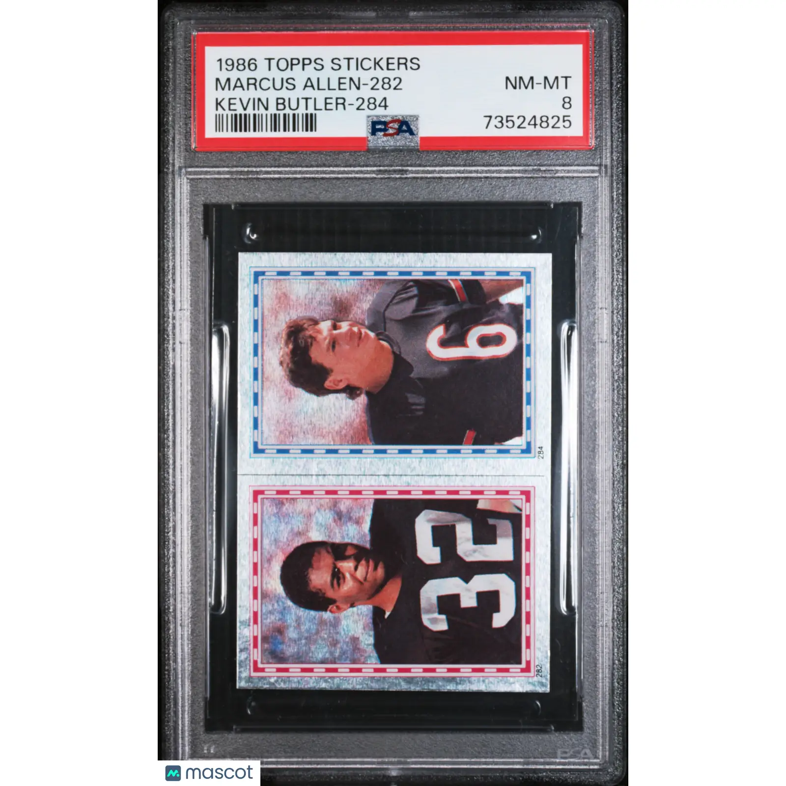Marcus Allen-282 PSA 1986 Topps Stickers Football {cardNumber} 8 73524825