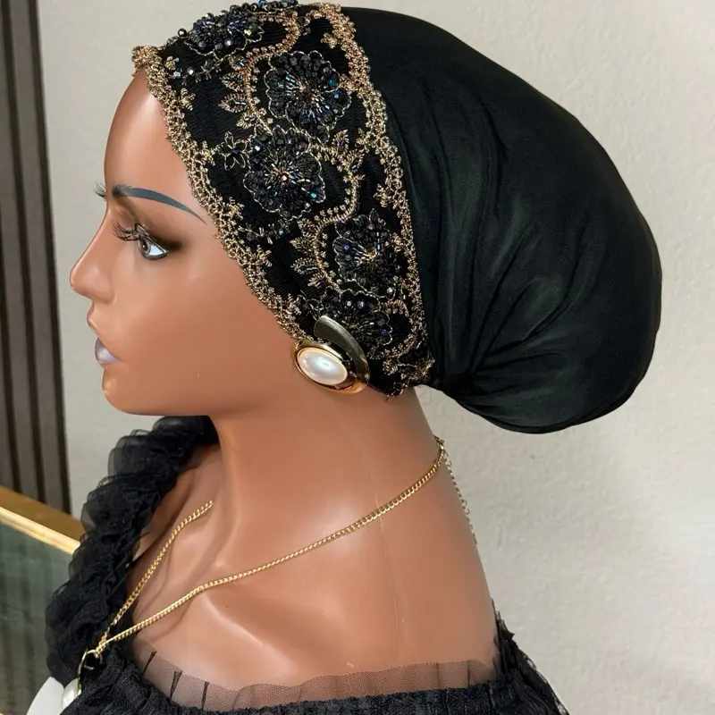 Stretchy embellish head cap