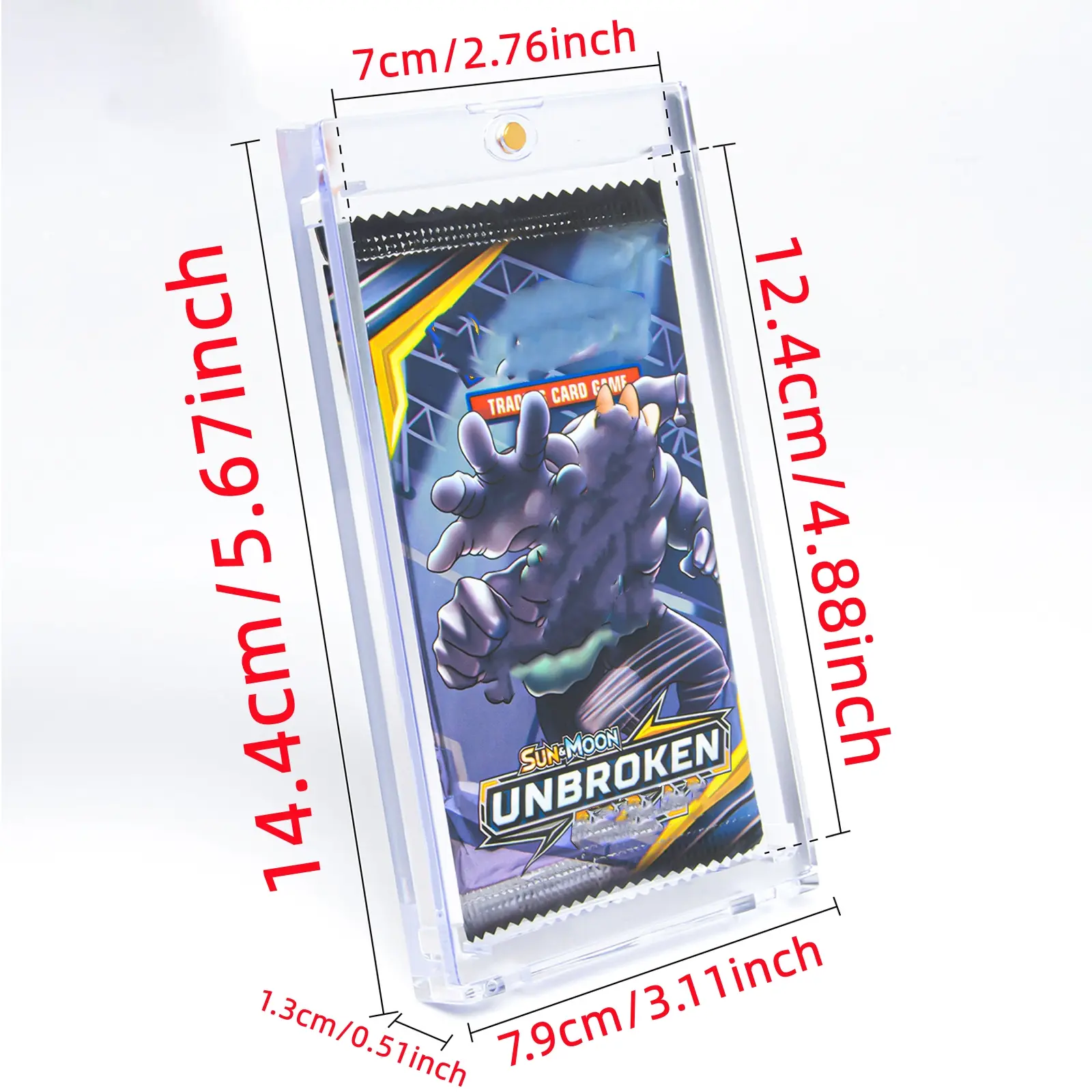 1/2/5/10pcs Clear Cards Booster Pack Magnetic Holders Thickened Magnetic  Protection Display Case with