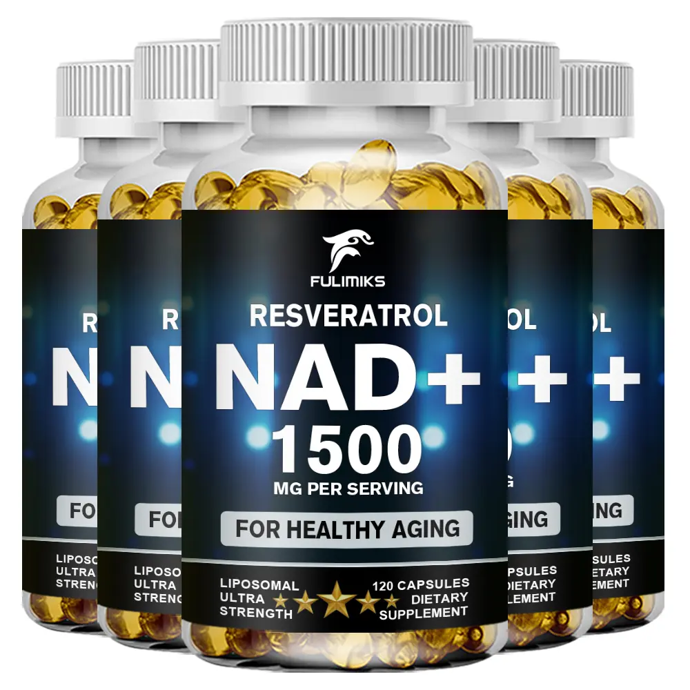 NAD Supplement 1500mg - Liposomal NAD+ Nicotinamide Riboside with Resveratrol, NAD Plus Boosting - Support Cellular Health, Stamina & Healthy Aging for Women & Men- 120 Capsules