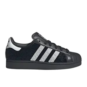 adidas Womens Superstar Ii Lace Up Sneakers Shoes Casual - Black