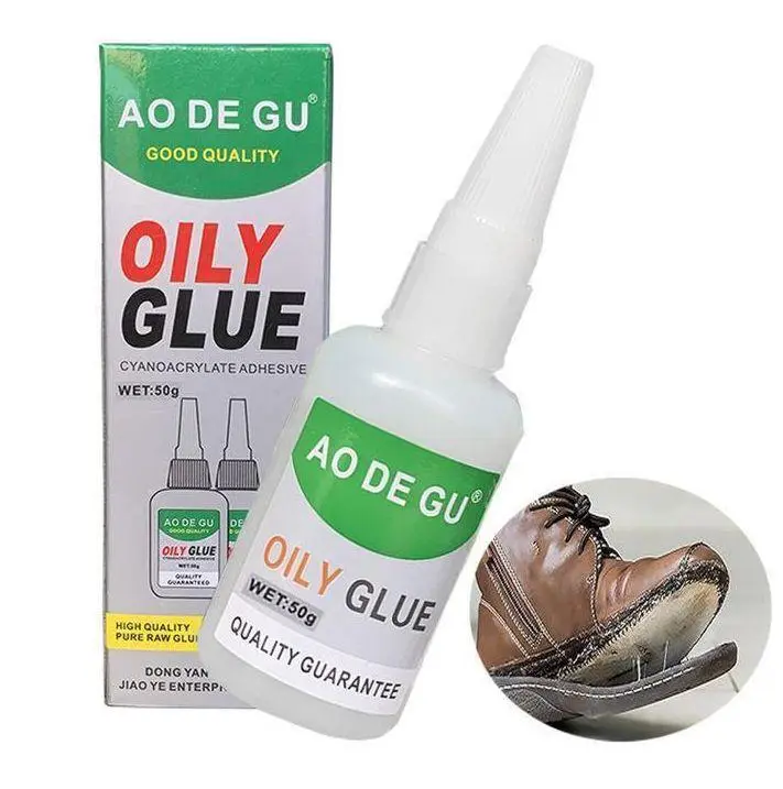 AO DE GU 20g Oily Cyanoacrylate Strong Bond Glue - Sticky Adhesive, Quick-Dry, Soot/Tar/Mineral Oil-Resistant Household Craft Repair Adhesive for Leather, Metal, Wood, Ceramic - Party Gift Option, Water Resistant