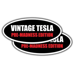 Funny Anti Elon Vintage Pre Madness Edition Sticker - Waterproof Durable Vinyl Decal For Car Bumper  Laptop Luggage Water Bottle Phone Cases Wall Door And Window Size 6'-inch X 2.7-inch 2-pack