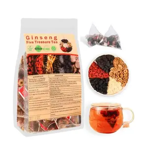 Kidney Tea Formula Ginseng Five Treasure Tea, Chinese Kidney Tea for Men and Women, Natural Herbal Ingredients for Kidney Traditional  Organic Beverage detox cleanse  Value Pack Filled with Tea Healthy