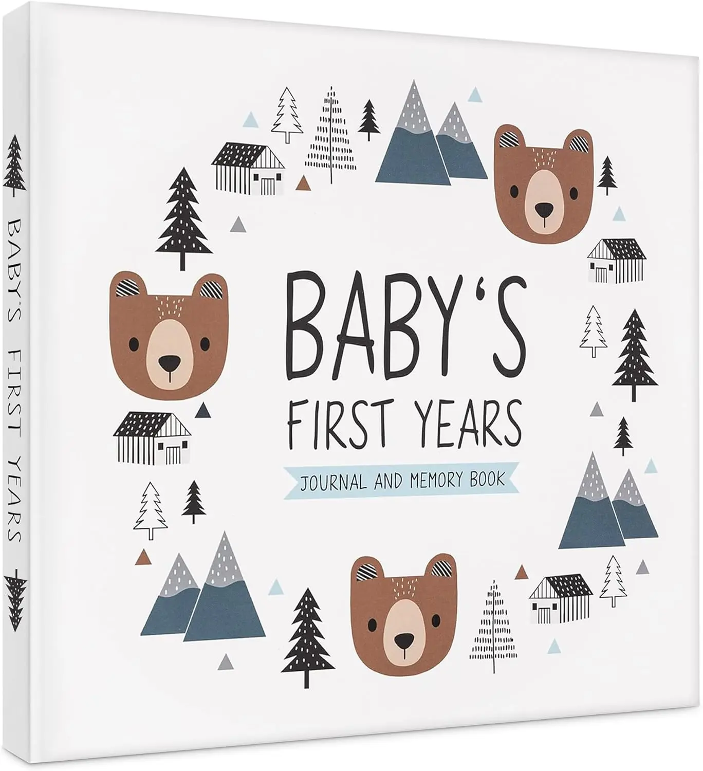 Keepsake Baby Memory Book for Baby Boy or Girl – Timeless Woodland Baby Journal Scrapbook Photo Album for First 5 Years – Milestone Book to Record Every Event from Birth to Age 5