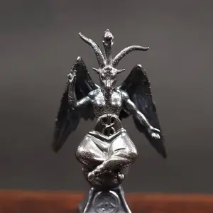 Vintage Mini Statue Decoration with Goat Motif Ornaments