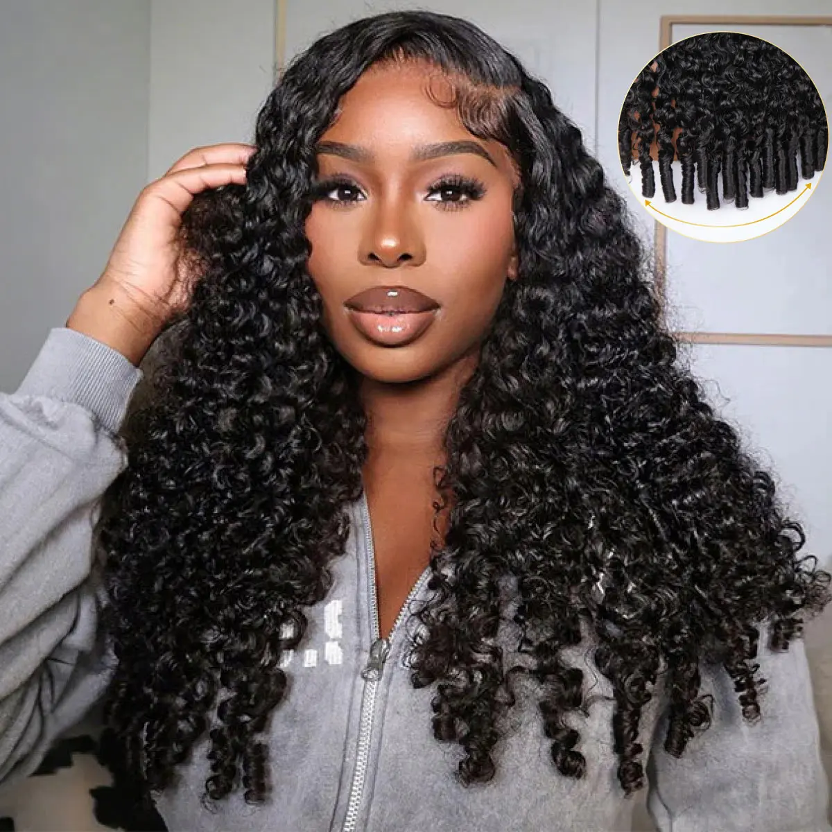 [NEW IN] OQ HAIR 13x6 Glueless Lace Frontal Wig Pre Everything Ear To Ear Burmese Curly Drawstring Wig Bleached Tiny Knots Beginner Friendly