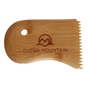 Outer Mountain - Surfboard Wax Comb - Bamboo Surfboard Wax Scraper and Surf Wax Remover - Surfer Gift