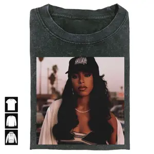 Vintage Aaliyah Graphic Unisex Shirt, Bootleg Rap Design Shirt, 90'S Clothing, Rap Gift for Him Her Crewneck Streetwear Menswear Top