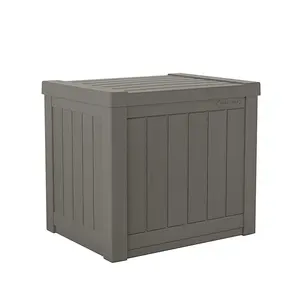 Suncast 22 Gallon Small Resin Outdoor Patio Storage Deck Box, Laundry Organiser