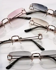 18K ROSE GOLD LION X RIMLESS FRAME