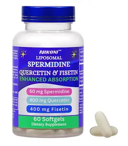 Nikoni Spermidine, Quercetin & Fisetin Supplement, Cellular & Brain Health, 60 Liposomal Softgels Natural Healthcare Fitness Dietary Antioxidant Capsule