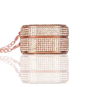 Rugged Protective Case for Samsung Buds 3/3 Pro - Sparkling Rhinestone, Shockproof, Scratch-Resistant Cover with Dual Front Buttons & Earbuds Storage Headphone Case For Buds 2/2pro/pro/live/FE