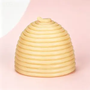 70-Hour Beehive Candle Refill, Eco-Friendly Natural Beeswax with Cotton Wick, Long-Lasting Burning, Smokeless Candle Refill, Clean Honeycomb Wax Core, Non-Toxic Home Decor Accessories, Handcrafted Candle Insert