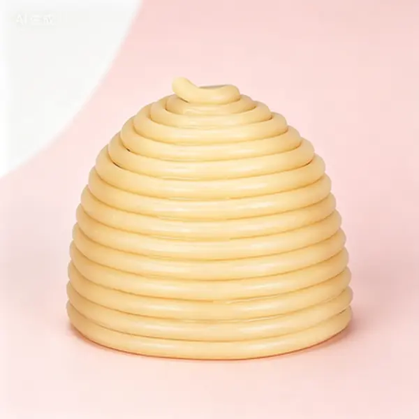 70-Hour Beehive Candle Refill, Eco-Friendly Natural Beeswax with Cotton Wick, Long-Lasting Burning, Smokeless Candle Refill, Clean Honeycomb Wax Core, Non-Toxic Home Decor Accessories, Handcrafted Candle Insert