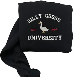 Silly Goose University Embroidered Sweatshirt Customized