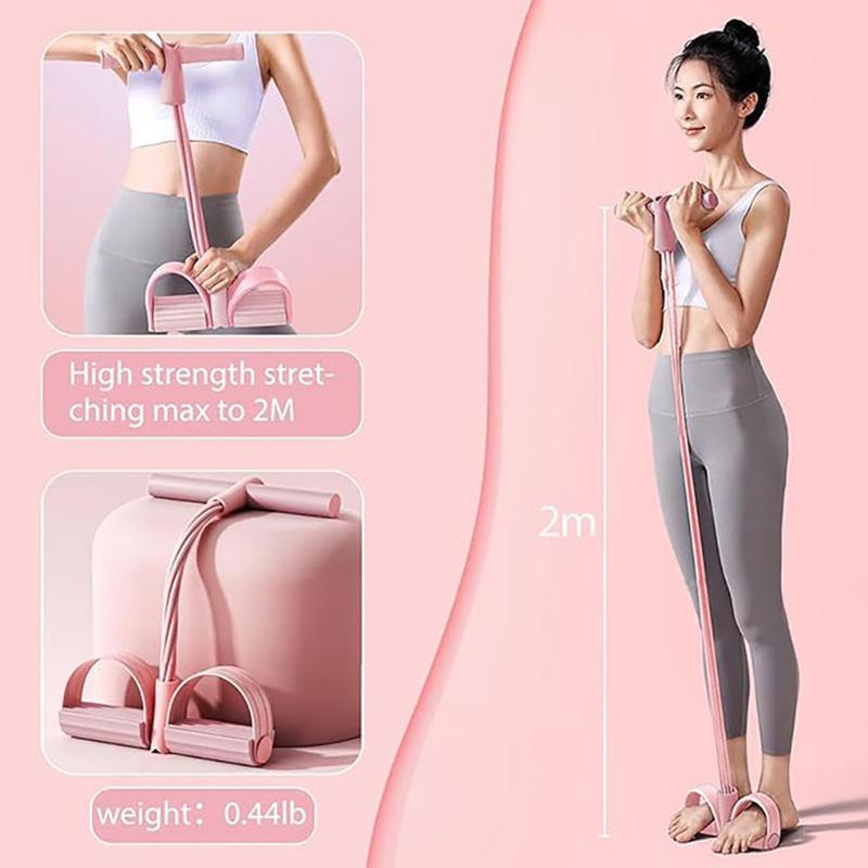 Home Gym Arm & Waist Training Pedal Band – Eco-Friendly Natural Latex Yoga Stretching Band with Adjustable Resistance