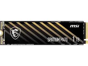 MSI SPATIUM M470 PRO PCIe 4.0 NVMe M.2 2280 1TB PCI-Express 4.0 x4 3D NAND Internal Solid State Drive (SSD)