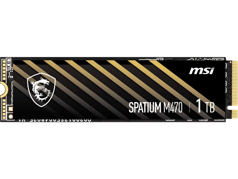 MSI SPATIUM M470 PRO PCIe 4.0 NVMe M.2 2280 1TB PCI-Express 4.0 x4 3D NAND Internal Solid State Drive (SSD)