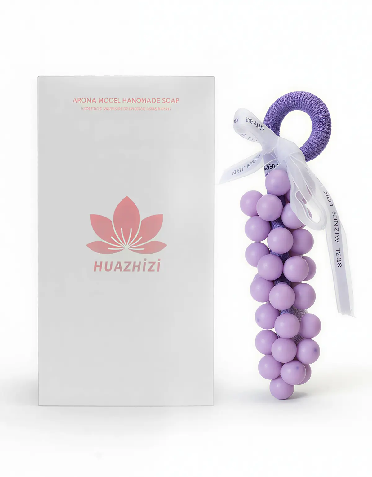 Handmade Grape Soap on a Rope - Fruit Shaped Scented Bar Soap, Gentle Cleansing & Moisturizing Natural Glycerin Body Soap, Creative Holiday Gift Choice for Women