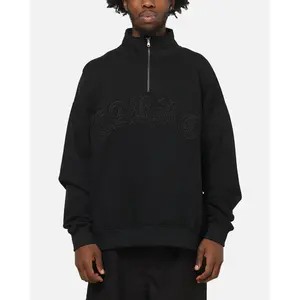 Carre Gridlock 1/4 Zip Crewneck Black