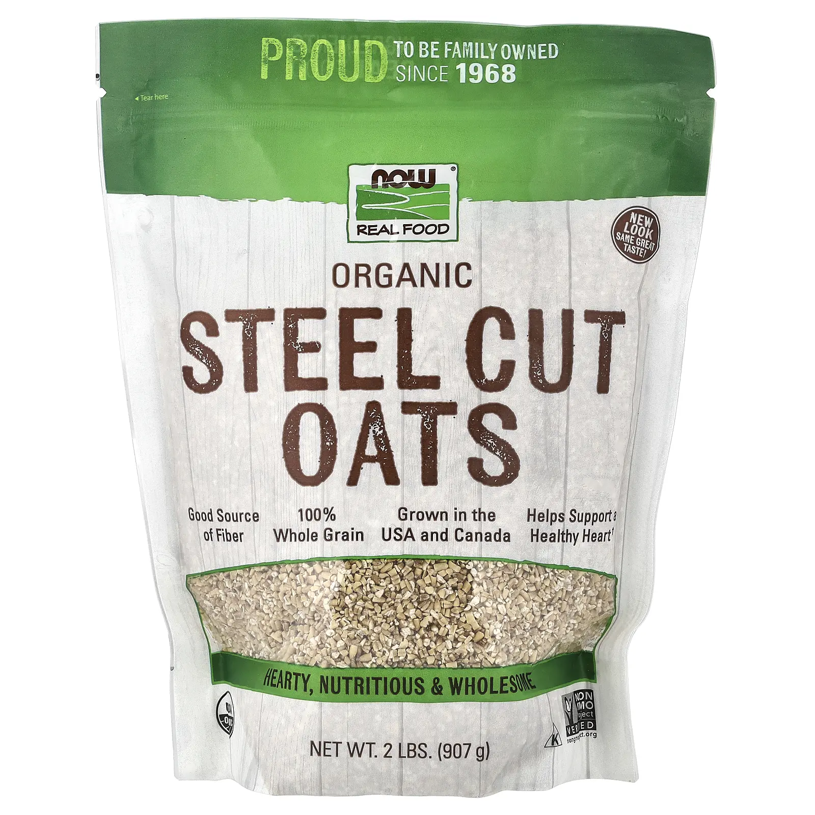 NOW Foods Real Food, Organic Steel Cut Oats, 2 lbs (907 g)