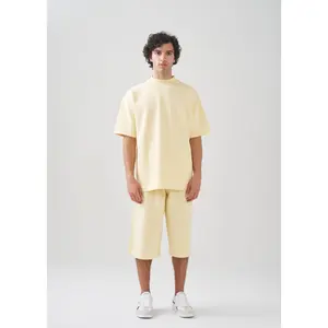 10 OZ Mock-Neck Oversized Interlock T-Shirt And Long Short Set