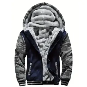 Man Jacket 2026 Men's Thermal Fleece Hooded Jacket, Autumn and Winter Leisure Multicolor Jacket Coat Dandy