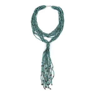 Shop LC Ceramic Multi Strand Beads Double Wrist Beaded Necklace for Women Jewelry Size 22" Mothers Day Gifts