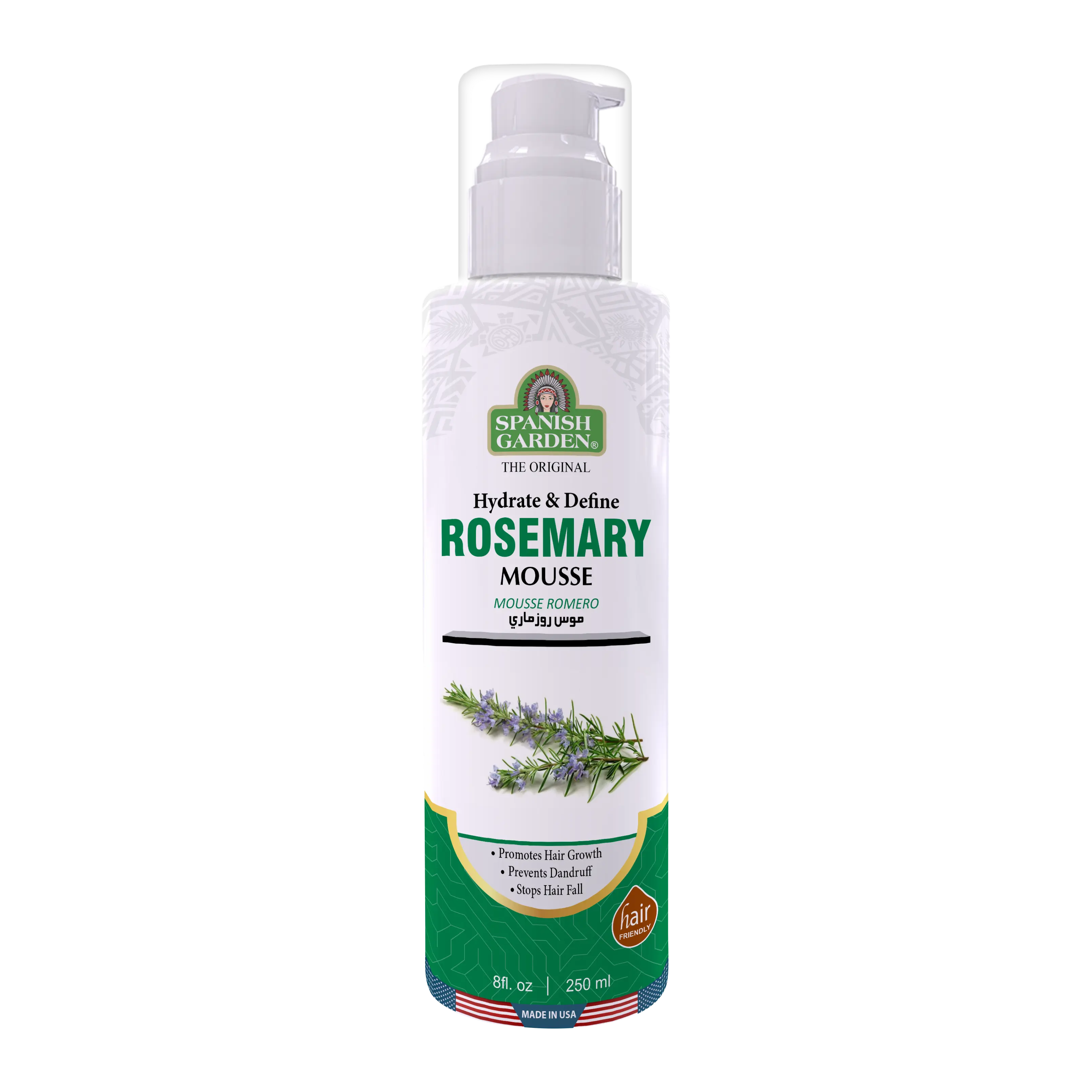 Rosemary Hair Mousse for Growth & Volume - Lightweight Frizz Control Styling Foam for Defining Wavy, Natural & Bouncy Curls, Haircare, Curly Hair, Natural Curls, Volume-Boosting
