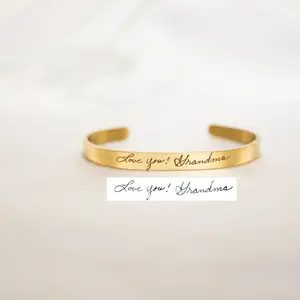 Custom handwriting cuff bracelet, personalized handwritten cuff bracelet, bracelet with handwriting, signature bracelet, memorial jewelry