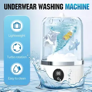 Mini Portable Sock & Underwear Washer.Compact, travel-friendly washer for socks and undies. Wash on-the-go, saving time and space!