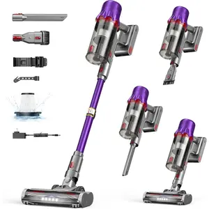Cordless Vacuum Cleaner for Home - Powerful Stick Vacuum with HEPA Filter, 55-Min Runtime, LED Light, Anti-Tangle Brush, Detachable Battery, Lightweight Vacuum for Pet Hair, Carpets & Hard Floors