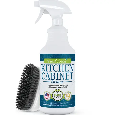 Kitchen Cabinet Cleaner, Plant Based Cleaning Solution, Safe on Paint & Wood, Safe for Daily Use, Approved by Cabinet Finish Specialists,, 32 fl oz