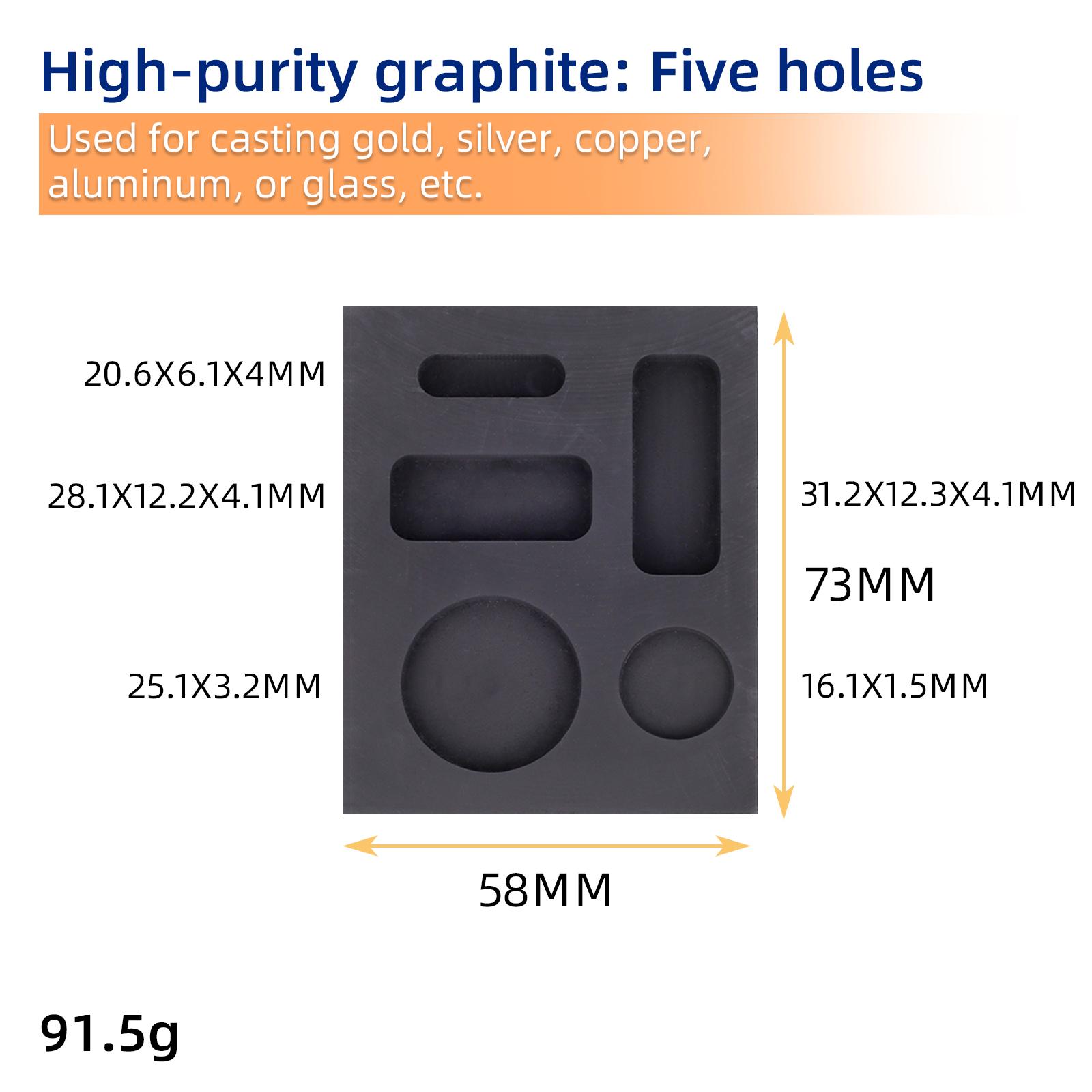 Complete Gold Melting & Casting Tool Kit - Ceramic Crucibles Graphite Ingot Mold, Tweezers & Crucible Tongs for Jewelry Making & Metal Smelting