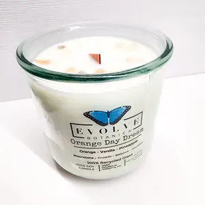 Rocks Candle - Orange Day Dream (Wood Wick Gemstone Soy Candle)