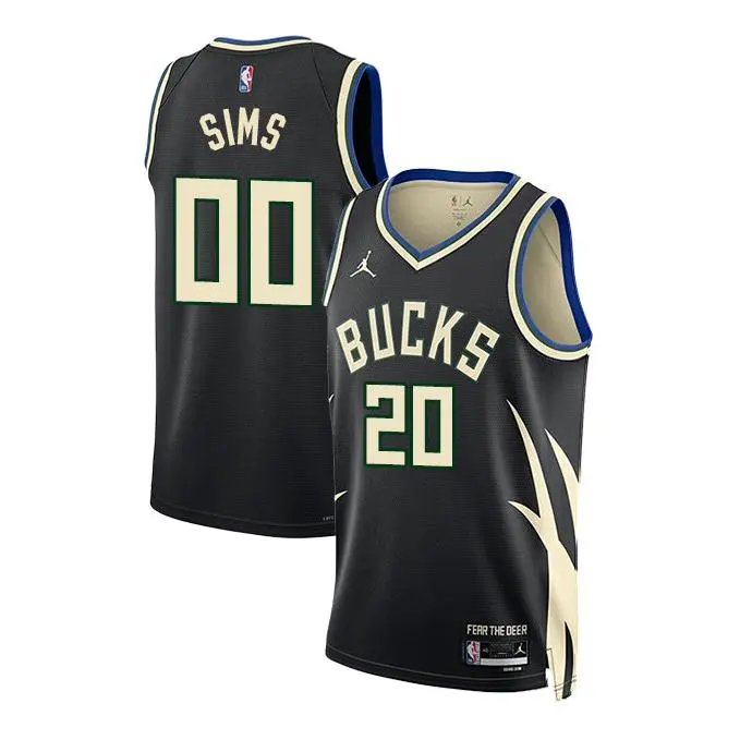 Jordan 2022 Statement Edition Jericho Sims Milwaukee Bucks Swingman Jersey