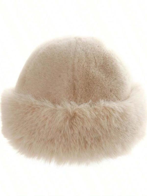 Women's Elegant Solid Color Bucket Hat, 2024 New Style Trendy Fuzzy Warm Hat, Chic All-match Accessories for Fall & Winter for Women & Girls for Outfit Matching, Fashion Matching Hat Women's Elegant Solid Color Bucket Hat, 2024 New Style Trendy Fuzzy Warm Hat, Chic All-match Accessories for Fall & Winter for Women & Girls for Outfit Matching, Fashion Matching Hat