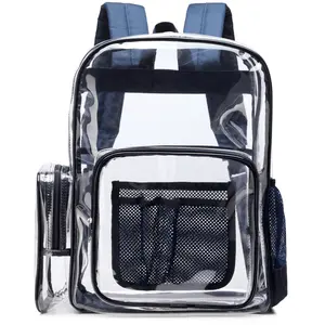 Clear Backpack Heavy Duty, Clear Backpacks for School Transparent Bookbag ,Casual Daypack Backpack, See Through Bag for Student College Work Travel