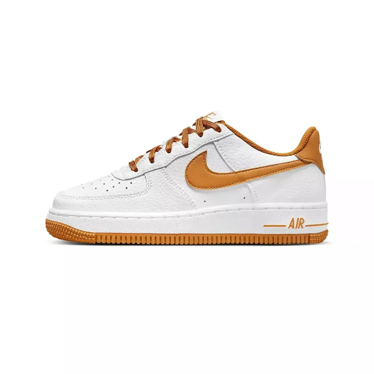 Youth Nike Air Force 1 BG White/Desert Ochre (FJ0706 100) (GS)