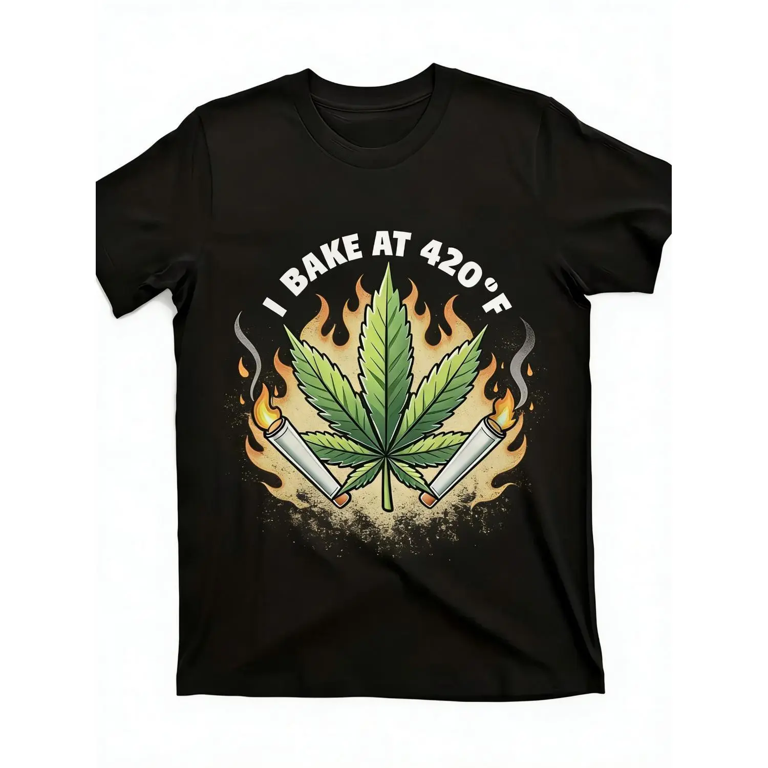 Men’s 420 culture T-shirt – leaf smoke & 420 print, breathable crewneck, perfect for 4/20 events, casual wear, pharmacy vibes, iconic stoner tee.