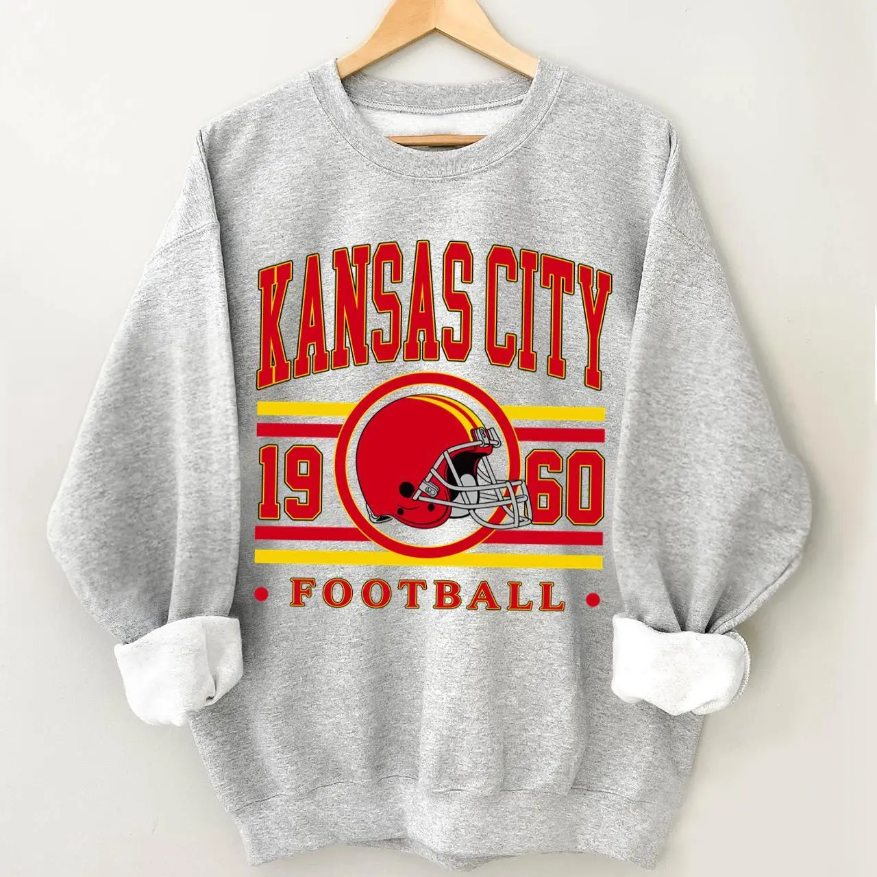 Vintage Kansas City Football Sweatshirt, Game Day Sweatshirt, Sunday Game Day Sweatshirt, Unisex Gifts For Football Fan